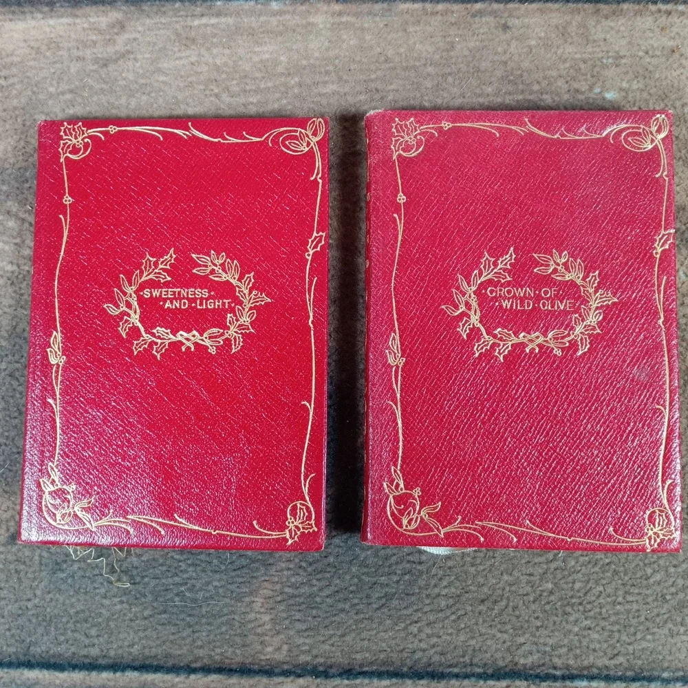 Miniature Classic Literature Books Lot of 6 Red Gold Gilded Editions